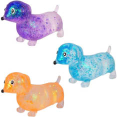 Glitter Stretch Dachshund chew toy