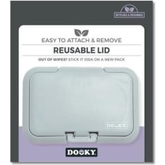 Dooky dispensing lid for wet wipes