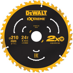 Dewalt DT20432 210mm 24T pyörösahanterä