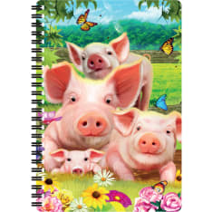 Deluxebase 3D LiveLife Pig Pen spiral notebook