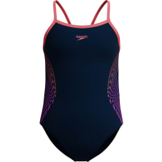 Speedo Plastisol Placement Thinstrap Muscleback tyttöjen uimapuku