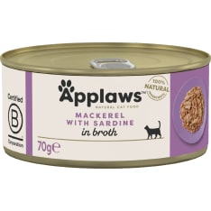 Applaws makrilli & sardiini 70 g kissanruoka