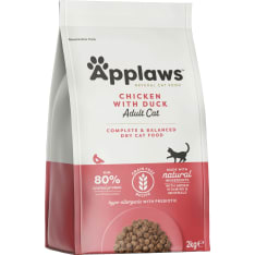 Applaws adult kana & ankka 2 kg kissan kuivaruoka