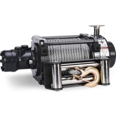 Warrior NH 15000 industrial hydraulic winch with steel wire rope