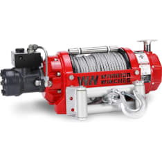 Warrior RV 8000 industrial hydraulic winch with steel wire rope