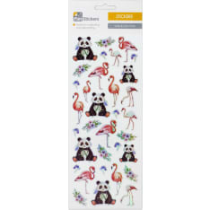 Fun Stickers Flamingo & Panda tarrat