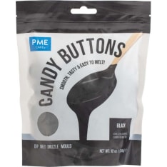 PME Candy buttons musta 340g suklaakuorrute