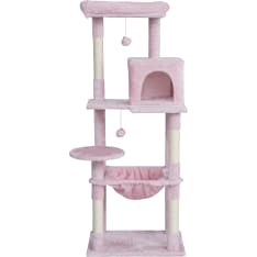Pohjolan Lemmikkitarvike 143 cm pink cat scratching tree