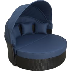 Pohjola Garden poly rattan sunbed 165 cm