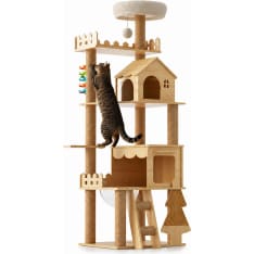 Pohjolan Lemmikkitarvike 178 cm light cat climbing tree