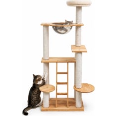 Pohjolan Lemmikkitarvike cat tree with wooden platforms 60 x 40 x 144 cm