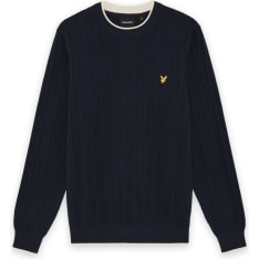 Lyle & Scott Tipped Pique Knitted Crew Neck Jumper