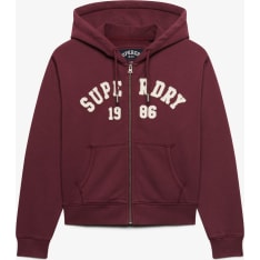 Superdry Ath Ess Relaxed Crop Ziphood women's zip hoodie