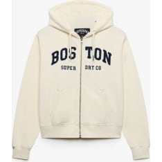 Superdry Ath Ess Relaxed Crop Ziphood women's zip hoodie