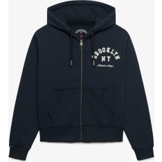 Superdry Ath Ess Relaxed Crop Ziphood women's zip hoodie