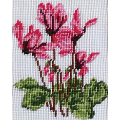 Farnia Punaiset kukat 20x25cm kanavatyö