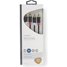 Nedis 2x RCA male - 2x RCA female stereo audio cable