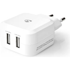 Nedis 2 x 2.4A 24W USB seinälaturi