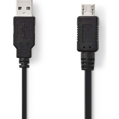 Nedis CCGP60400BK20  USB-A Uros-USB Micro-A 2m USB2.0 kaapeli