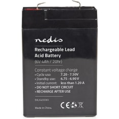 Nedis BALA40006V Ladattava 6V 4000 mAh Lyijyhappoakku