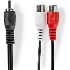 Nedis RCA male - 2 x RCA female subwoofer cable
