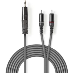Nedis 3.5 mm male - 2 x RCA male stereo audio cable