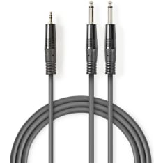 Nedis 3 m 2 x 6.35 mm - 3.5 mm stereoaudiokaapeli