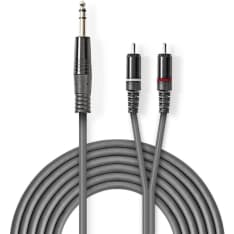 Nedis 6.35 mm male to 2 x RCA male stereo audio cable