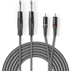Nedis 2 x 6.35 mm male to 2 x RCA male stereo audio cable