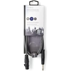 Nedis balansoimaton XLR naaras - 6.35 mm uros XLR-audiokaapeli