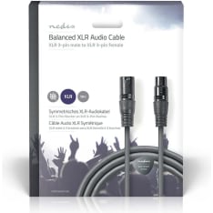 Nedis balansoitu uros-naaras XLR-audiokaapeli