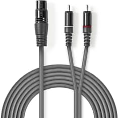 Nedis XLR female - 2 x RCA male XLR audio cable