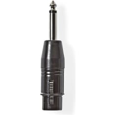 Nedis COTP15940BK XLR 3-Pin female-6.35 mm male XLR adapter