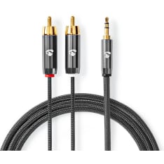 Nedis 3.5 mm uros - 2 x RCA uros stereoäänikaapeli