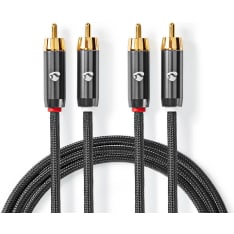 Nedis 2 x RCA male-male stereo audio cable