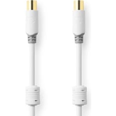 Nedis CSBW40015WT10 IEC(Coax)Male to IEC(Coax)Female 1.00 m Coaxial cable