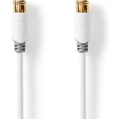Nedis CSBW41300WT50 F quick connector male-F quick connector male 5.00 m F-cable