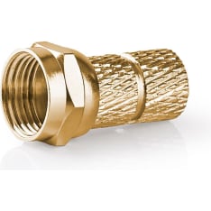 Nedis CSBW41907ME F-connector Straight Male 2 pieces Coaxial adapter