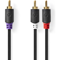 Nedis CABW24000AT30 RCA Male-2x RCA Male 3.00 m Subwoofer Cable