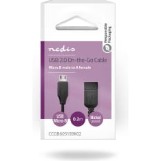 Nedis micro-USB uros - USB-A naaras OTG-sovitin
