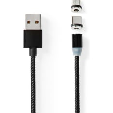 Nedis CCGB60630BK20 USB 2.0 USB-A Uros/USB Micro-B Uros/USB-C Uros 10W 2.00 m USB-kaapeli