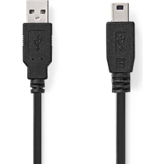 Nedis USB-A - USB Mini-B 5 pin Uros-Uros 5m USB 2.0 kaapeli