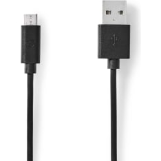 Nedis microUSB - USB 2m kaapeli