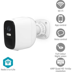 Nedis WIFICBO32WT SmartLife 4MP 2,5K battery powered outdoor surveillance camera