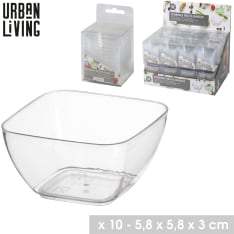 Urban Living muovinen kirkas kulho 10 kpl