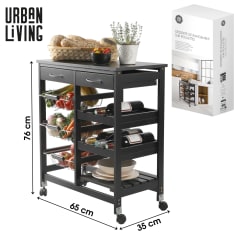 Urban Living keittiön sivupöytä pyörillä