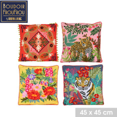Le Boudoir Froufrou embroidered 45x45 cm cushion
