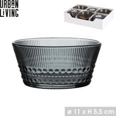 Urban Living harmaa lasi kulho