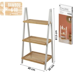 Bambou & Co 3-tier pyramid shelf