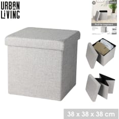Urban Living Kube "pellavainen" kokoontaitettava säilytysrahi